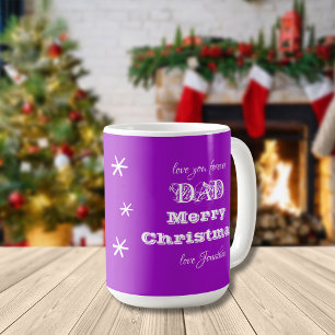 Merry Christmas Love You Forever Dad Mauve Coffee Mug