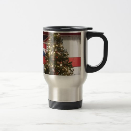 Merry Christmas Lovely inspirational UK Flag Art Travel Mug