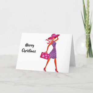 MERRY CHRISTMAS ***LOVELY LADY*** HOLIDAY CARD