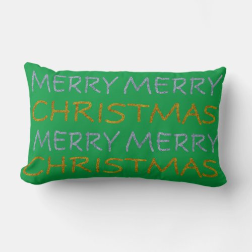 Merry Christmas Lumbar Pillow