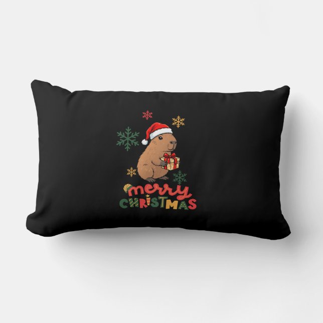 MERRY CHRISTMAS LUMBAR PILLOW (Front)