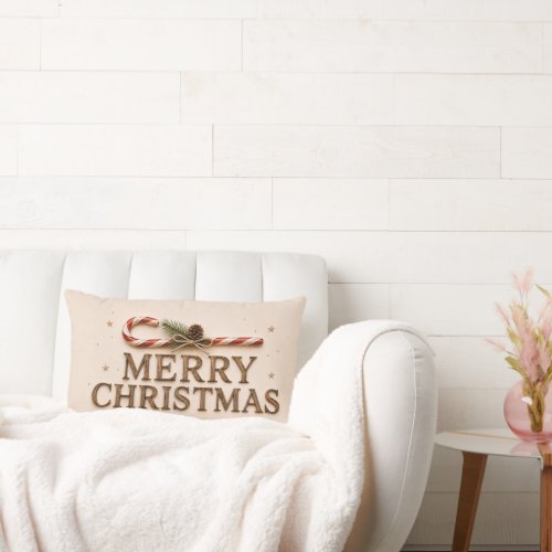 MERRY CHRISTMAS LUMBAR PILLOW