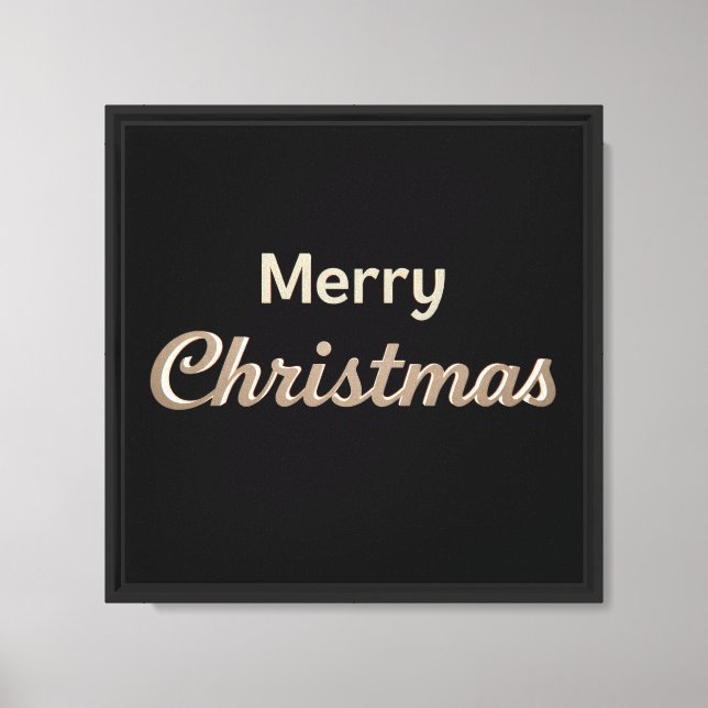 Merry Christmas Luxury Typography Canvas 10х10 01 (Front)
