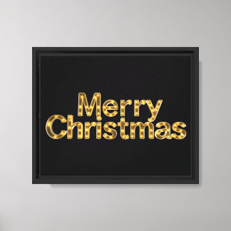 Merry Christmas Luxury Typography Canvas 10х8 10