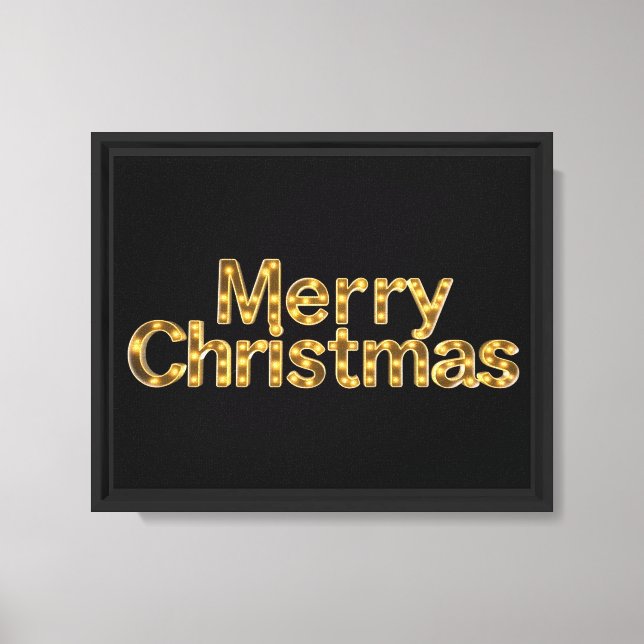 Merry Christmas Luxury Typography Canvas 10х8 10 Print (Front)