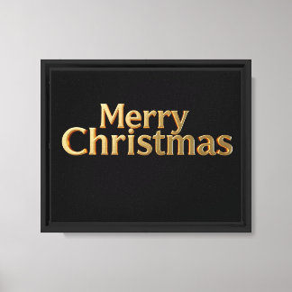 Merry Christmas Luxury Typography Canvas 10х8 11