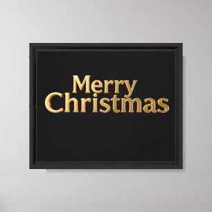 Merry Christmas Luxury Typography Canvas 10х8 11 Print
