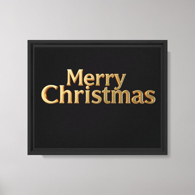 Merry Christmas Luxury Typography Canvas 10х8 11 Print (Front)