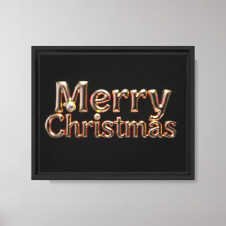 Merry Christmas Luxury Typography Canvas 10х8 12