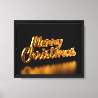Merry Christmas Luxury Typography Canvas 10х8 13