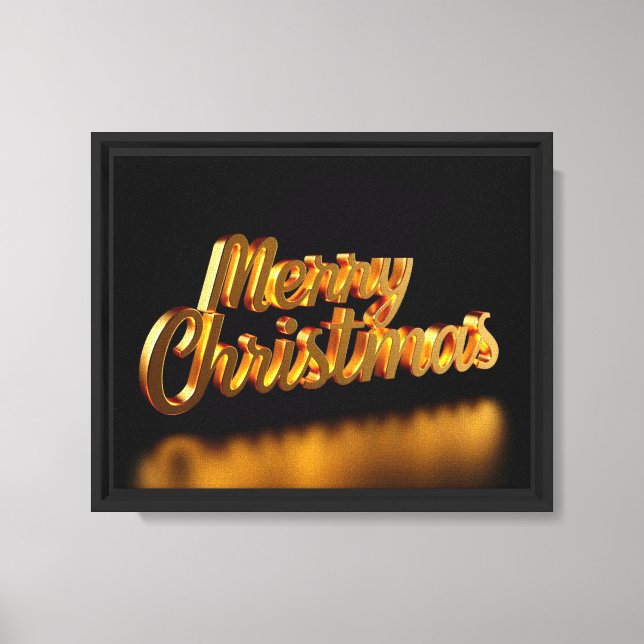 Merry Christmas Luxury Typography Canvas 10х8 13 (Front)