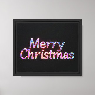 Merry Christmas Luxury Typography Canvas 10х8 14 Print