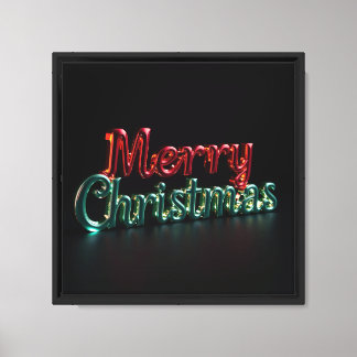 Merry Christmas Luxury Typography Canvas 12х12 05 Print