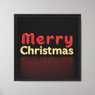 Merry Christmas Luxury Typography Canvas 12x12 02
