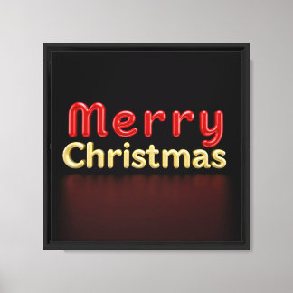 Merry Christmas Luxury Typography Canvas 12x12 02