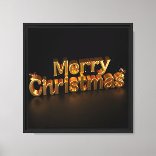 Merry Christmas Luxury Typography Canvas 12x12 08