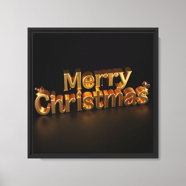 Merry Christmas Luxury Typography Canvas 12x12 08 (Front)