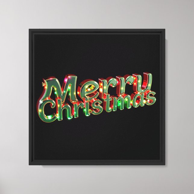 Merry Christmas Luxury Typography Canvas 12x12 09 Print (Front)