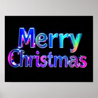Merry Christmas Luxury Typography Poster Paper H30