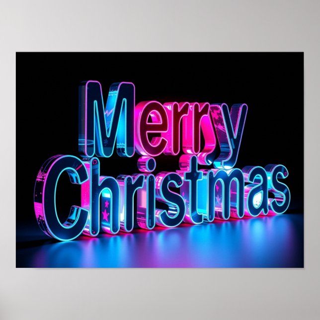 Merry Christmas Luxury Typography Poster Paper H41 (Front)