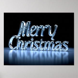 Merry Christmas Luxury Typography Poster Paper H45