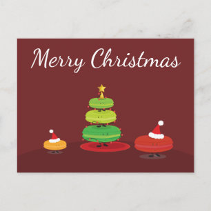 Merry Christmas Macarons Postcard