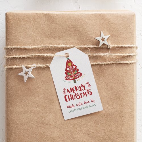 Merry Christmas Made with Love Gift Tags