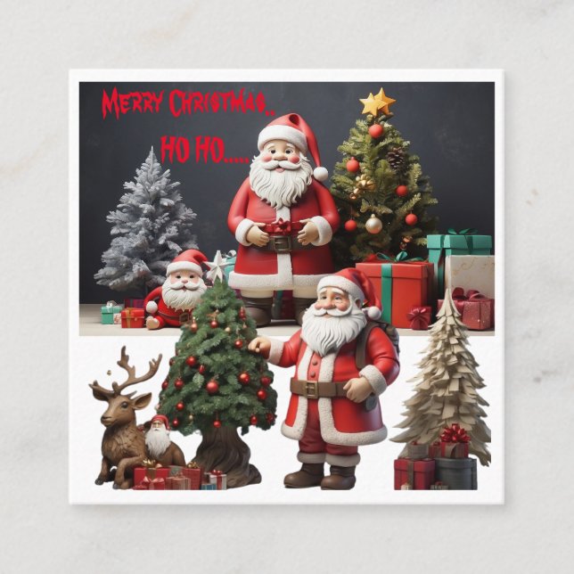 Merry Christmas Magic: A Season of Love, Laughter Square Business Card (Front)