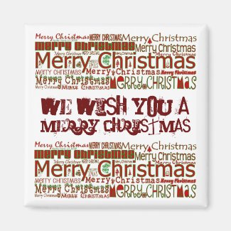 Merry Christmas Magnet - Personalize