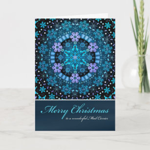 Designer Greetings Snow Covered Full Mailbox Against Blue Sky Christmas  Card for Mail Carrier 