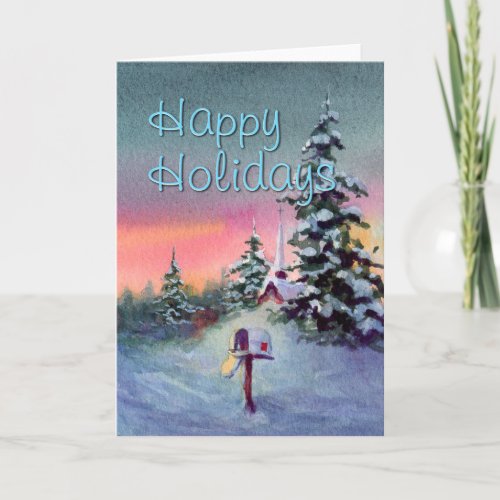 MERRY CHRISTMAS MAILBOX by SHARON SHARPE Holiday Card