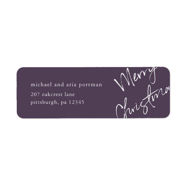 Merry Christmas Mailing Label (Front)