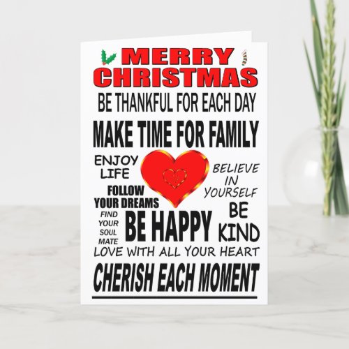 Merry Christmas Make Time For Family Holiday Card
