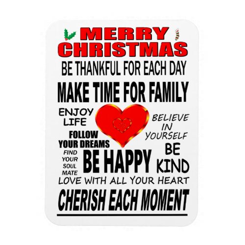 Merry Christmas Make Time For Family Magnet