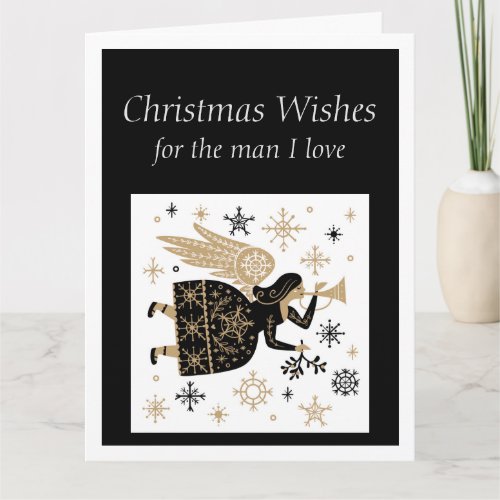 Merry Christmas Man I love Special Angel Card