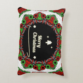 Merry Christmas mandala designs Accent Pillow