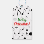 [ Thumbnail: "Merry Christmas!" + Many Musical Notes Pattern Gift Tags ]