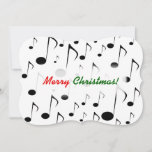 [ Thumbnail: "Merry Christmas!" + Many Musical Notes Pattern Invitation ]