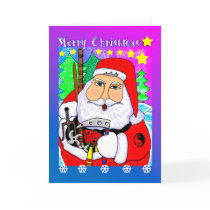 Merry Christmas Martial Arts Santa Greeting Card Merry Christmas Martial Arts Santa Greeting Card