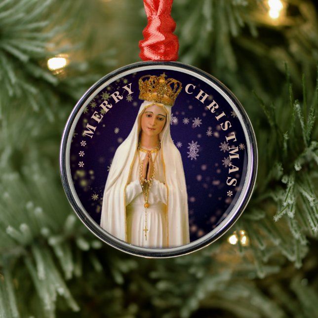 Merry Christmas | Mary virgin | Ceramic Ornament (Tree)