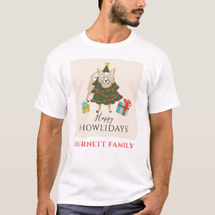 Merry Christmas Matching Family Howlidays Pet T-Shirt