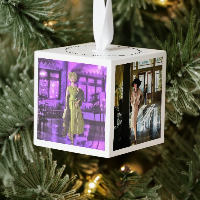 Merry Christmas Matisse Cube Ornament (Tree)