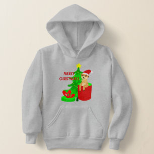 merry christmas meerkat santa funny hoodie