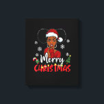 Merry Christmas Melanin Black African American Canvas Print<br><div class="desc">This is a great gift for your family,  friends during Hanukkah holiday. They will be happy to receive this gift from you during Hanukkah holiday.</div>