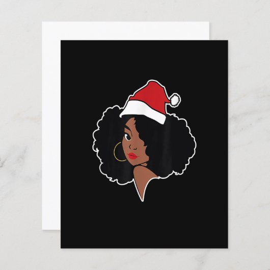 Merry Christmas Melanin Black African American San (Front/Back)