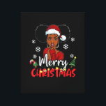 Merry Christmas Melanin Black African American San Canvas Print<br><div class="desc">This is a great gift for your family,  friends during Hanukkah holiday. They will be happy to receive this gift from you during Hanukkah holiday.</div>