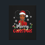 Merry Christmas Melanin Black African American San Canvas Print<br><div class="desc">This is a great gift for your family,  friends during Hanukkah holiday. They will be happy to receive this gift from you during Hanukkah holiday.</div>
