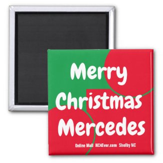 Merry Christmas Mercedes magnet