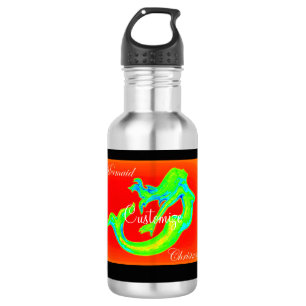 Merry Christmas Mermaid Thunder_Cove Stainless Steel Water Bottle