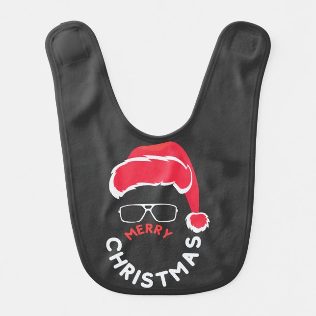 Merry Christmas, Merry & Bright              Baby Bib (Front)